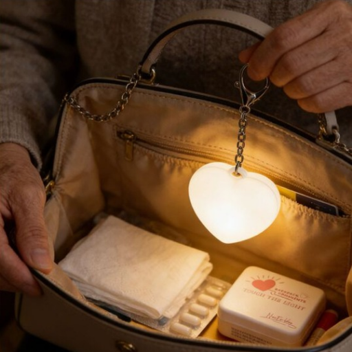 Touch-Type Lighting Backpack Heart-Shaped Night Light